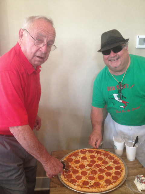 Earle Bruce and Pizza Mike